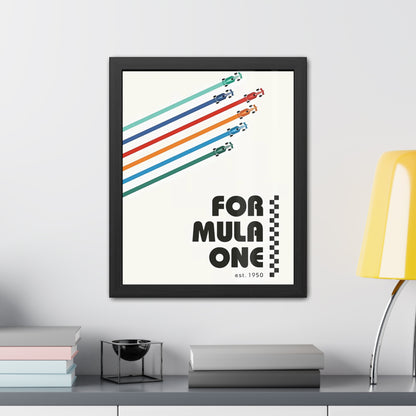 Vintage F1 Graphic Framed Poster