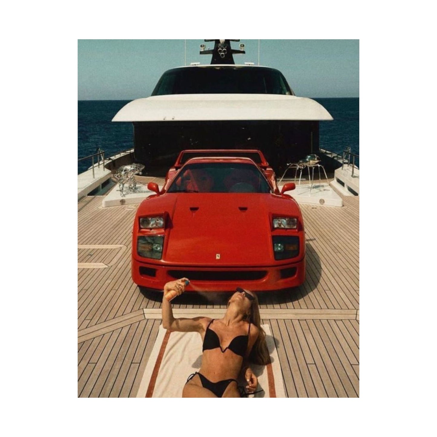 Ferrari F40 Yacht Poster