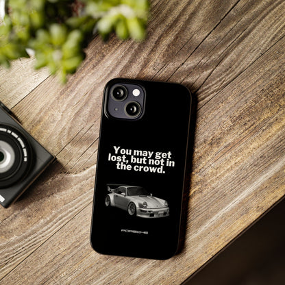 Lost In The Crowd iPhone Case - Black