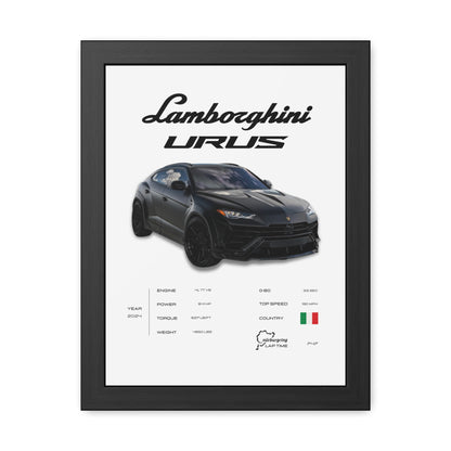 Lamborghini Urus Framed Poster