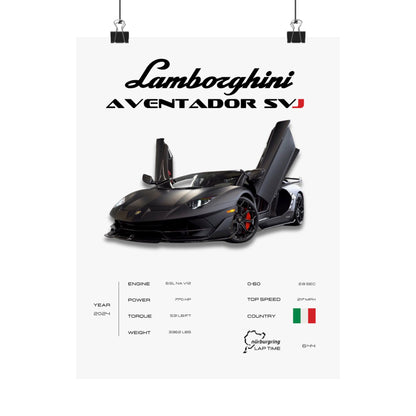 Lamborghini SVJ Poster