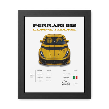 Ferrari 812 Competizione Framed Poster
