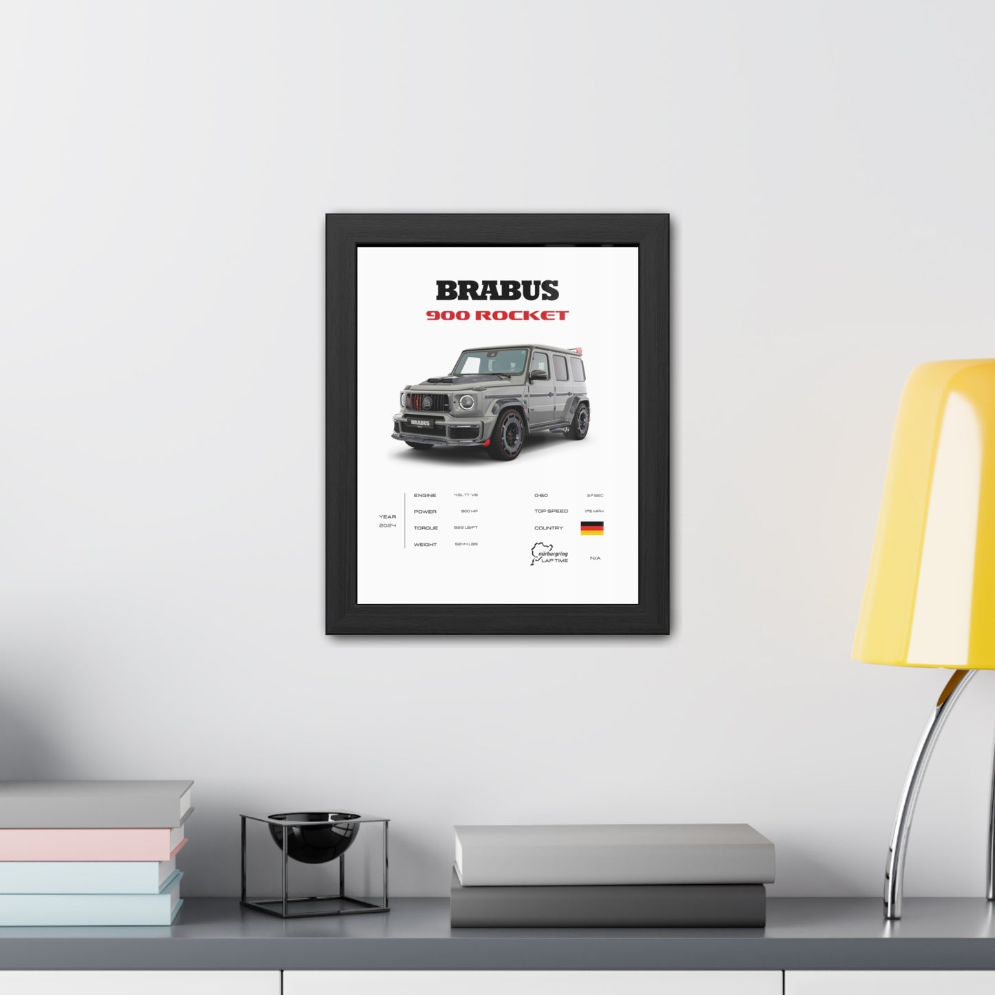 Brabus 900 Rocket Framed Poster