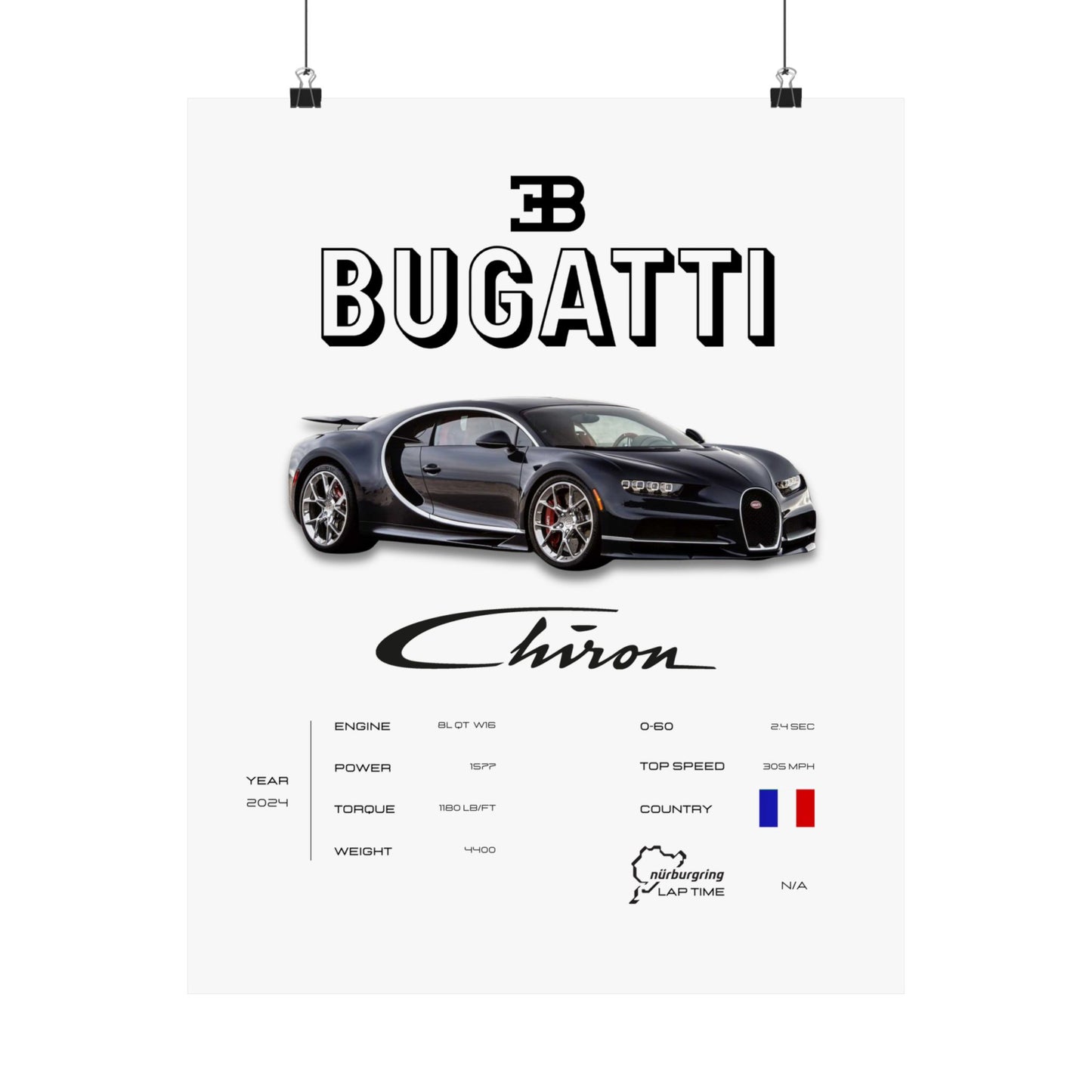 Bugatti Chiron Poster