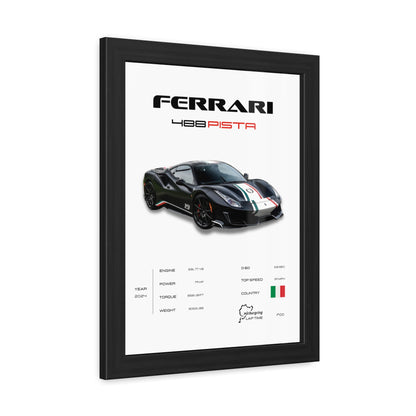 Ferrari 488 Pista Framed Poster