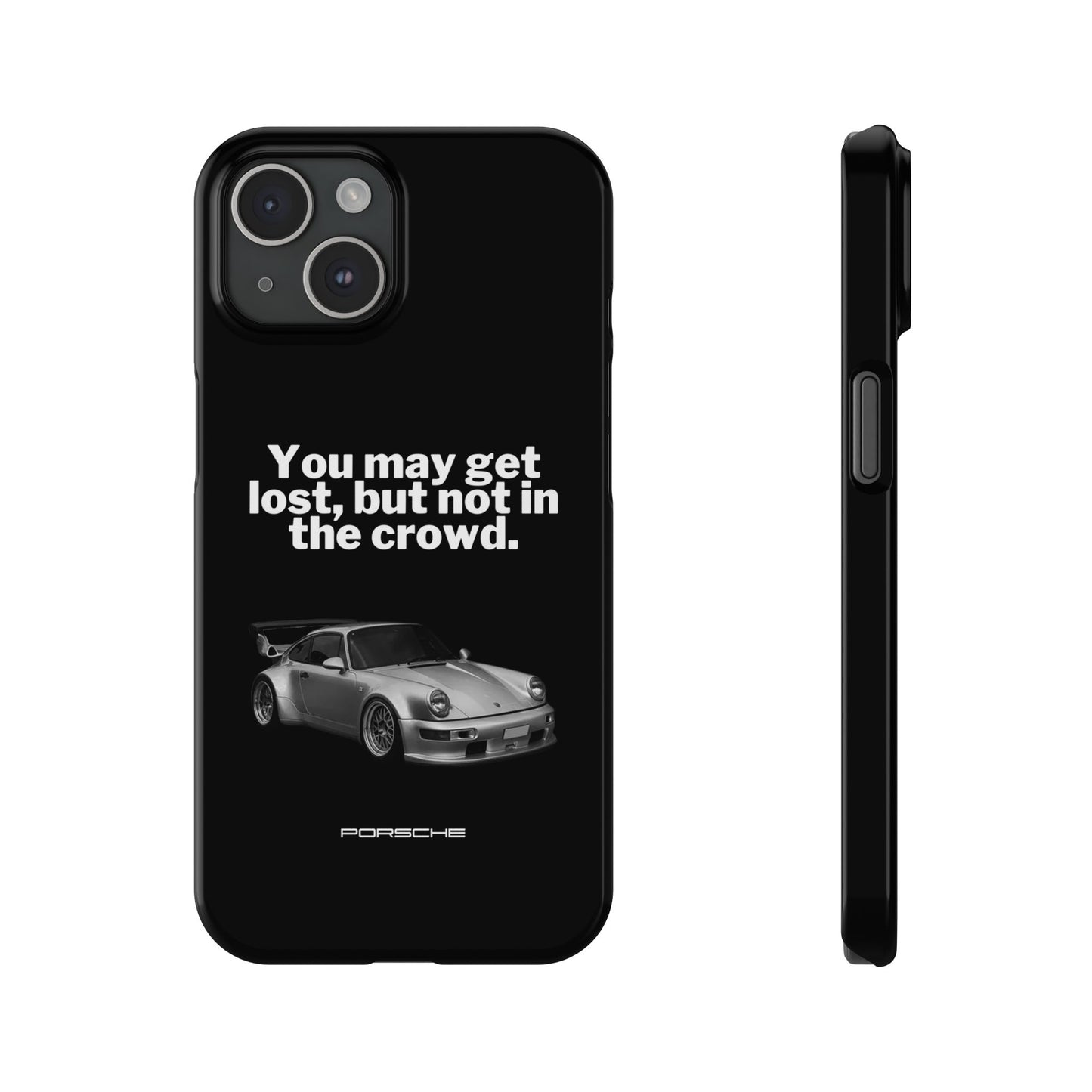 Lost In The Crowd iPhone Case - Black