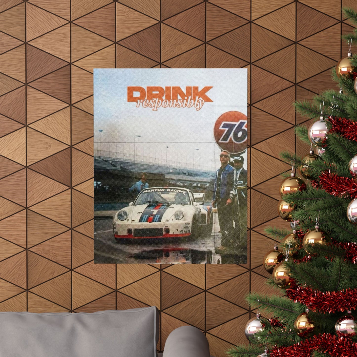 Drink Responsibly Vintage Porsche Poster