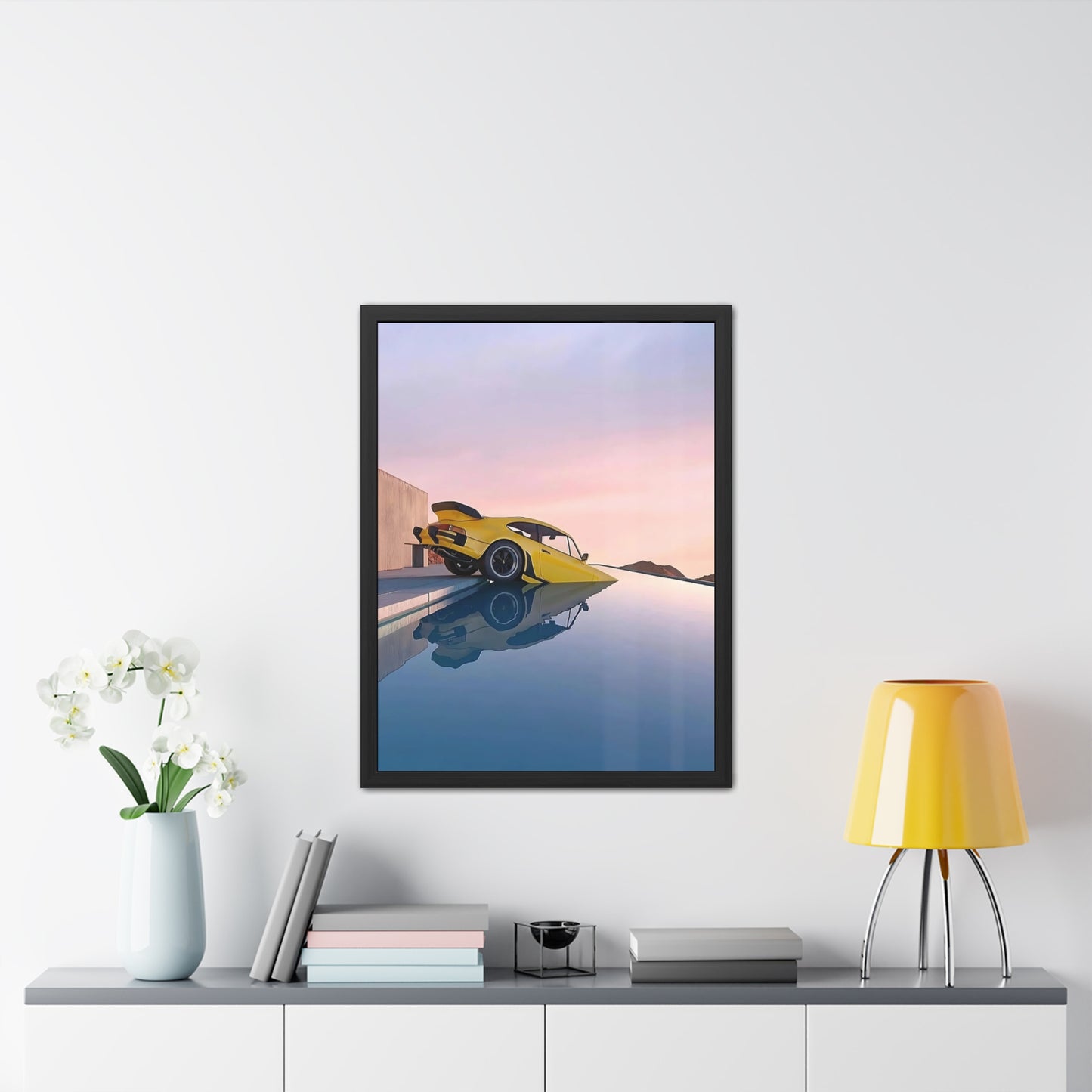 Pool Porsche Framed Poster