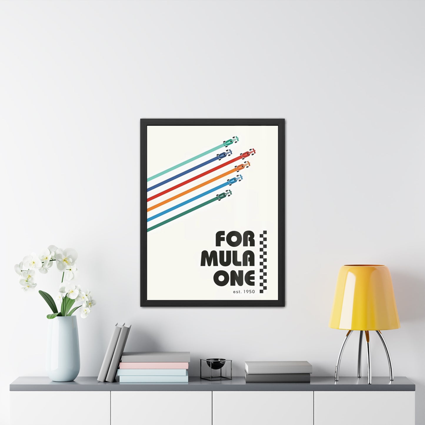 Vintage F1 Graphic Framed Poster