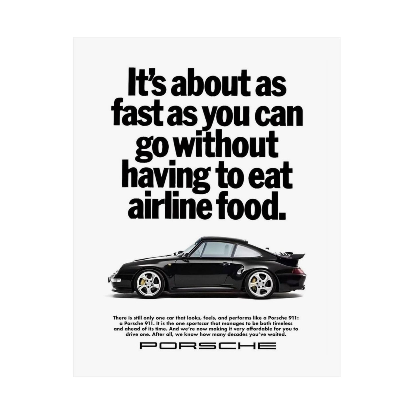 Vintage Porsche Ad Poster