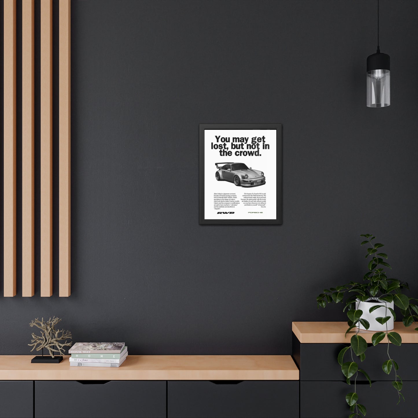 Vintage RWB Framed Poster