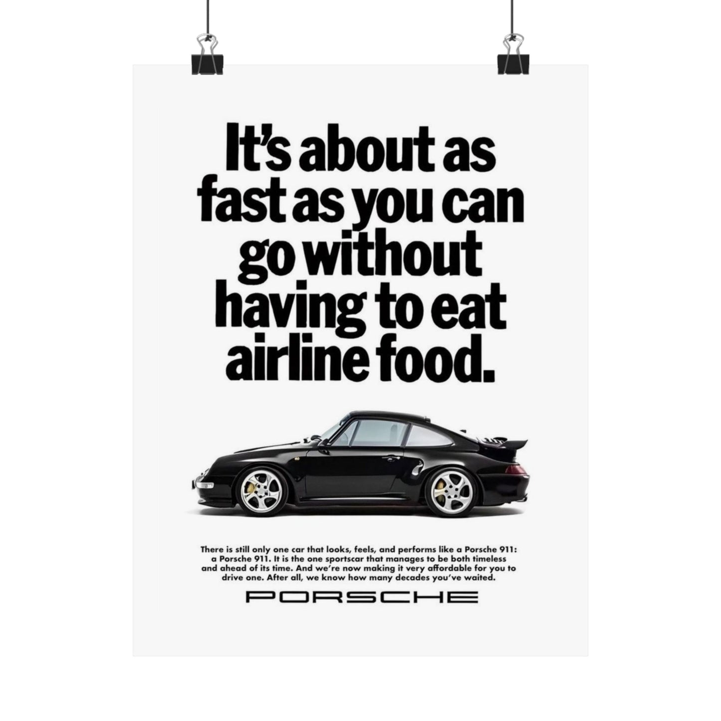 Vintage Porsche Ad Poster