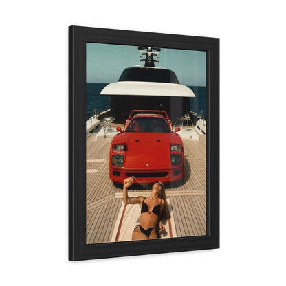 Ferrari F40 Yacht Framed Poster